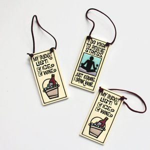 Spooner Creek - Set of 3 - Etched Clay Wine Tags